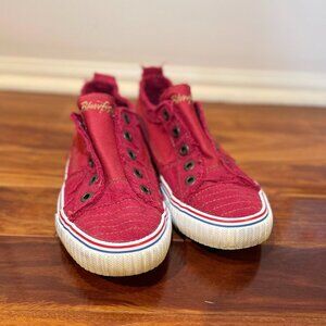 Blowfish Malibu Women's Slip-On Sneakers – Red Canvas